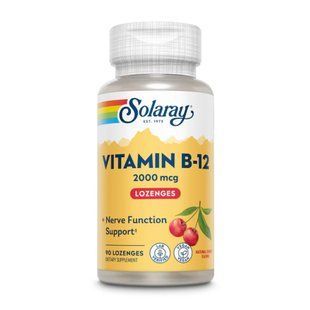 Vitamin B-12 2000mcg - 90 lozenges Natural Cherry 26884 фото