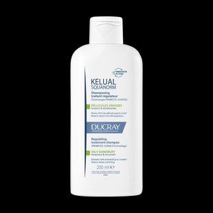 Дюкрэ Келюаль Скванорм шампунь против жирной перхоти Ducray Squanorm Shampooing Antipelliculaire 200 мл 268175 фото